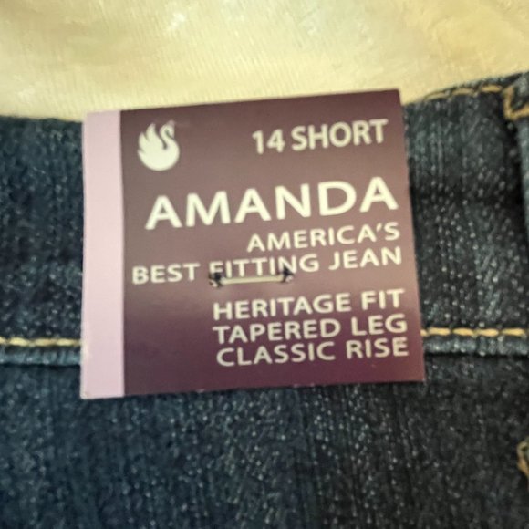 GLORIA VANDERBILT AMANDA ALL AROUND SLIMMING EFFECT JEAN NWT SIZE 14 - Picture 9 of 10